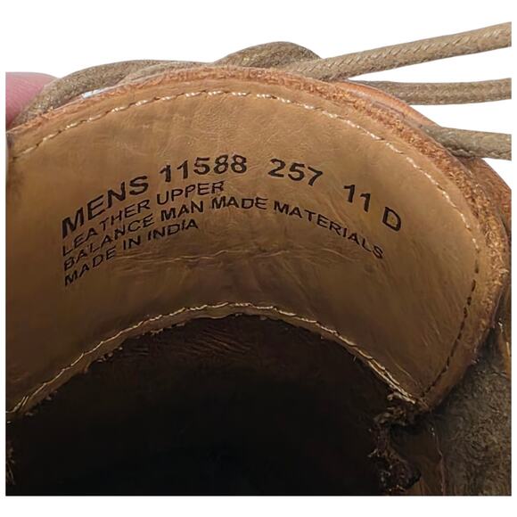 Florsheim Onyx Wingtip Derby Shoes Mens 11D Brown Leather Brogue Dress